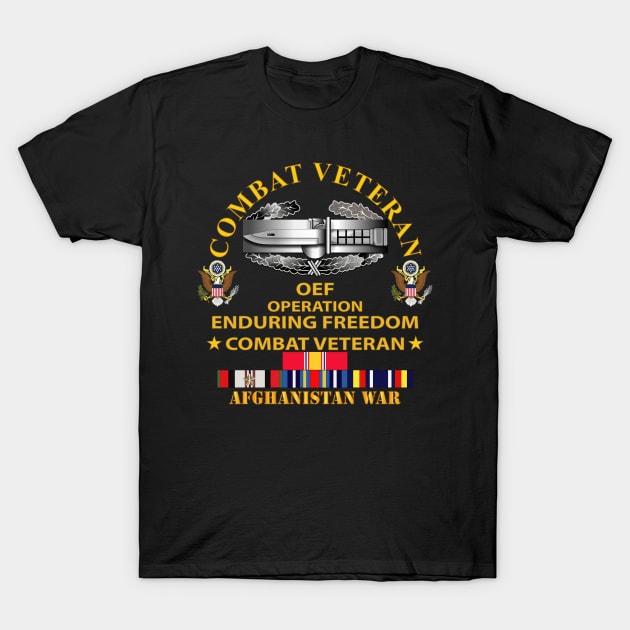 Combat Veteran - OEF - 1st Awd CAB  w Eagles w SVC T-Shirt by twix123844